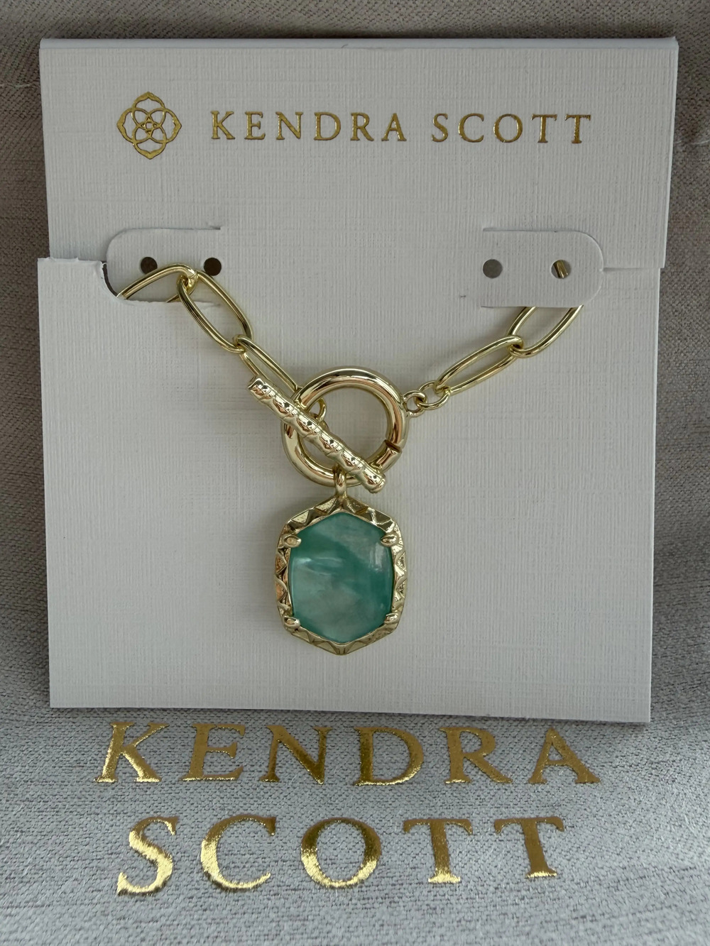 Kendra Scott Green Pendant Necklace